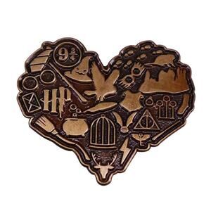 Harry Potter Heart Bronze Look  Enamel Pins 220-1